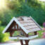 Wood Freestanding Decorative Bird Feeder