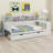 Wooden Daybed With Storage Shelves, Multi-Functional Bed With Two Storage Drawers And Study Desk-1224793791