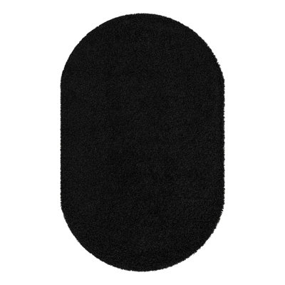 Tapis noir de jais Santoshi
