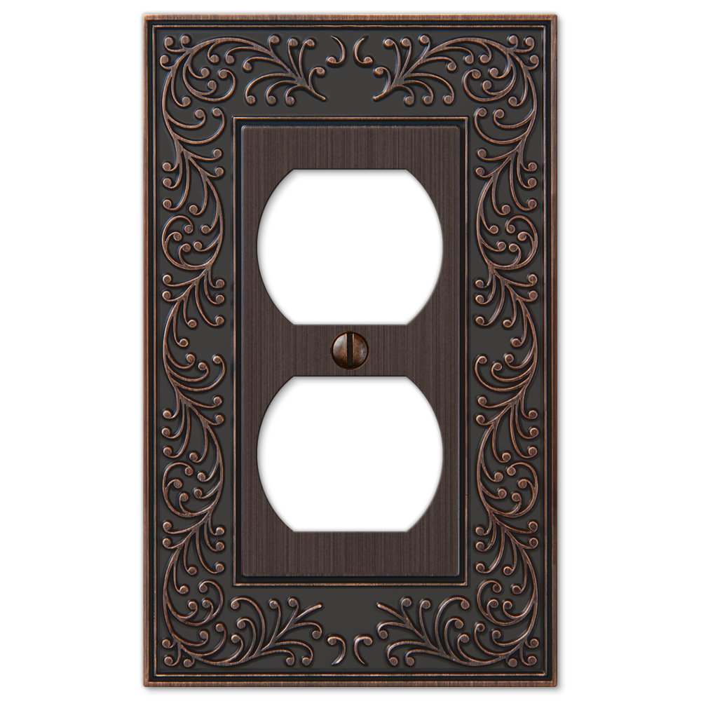 Chanhassen No Subject 1 - Gang Duplex Outlet Standard Wall Plate Fleur De Lis Living