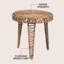 Table de bout ronde en jacinthe d'eau tressée à la main Amara de 17 po, trépied en osier naturel pour salon ou chambre à coucher-355686659
