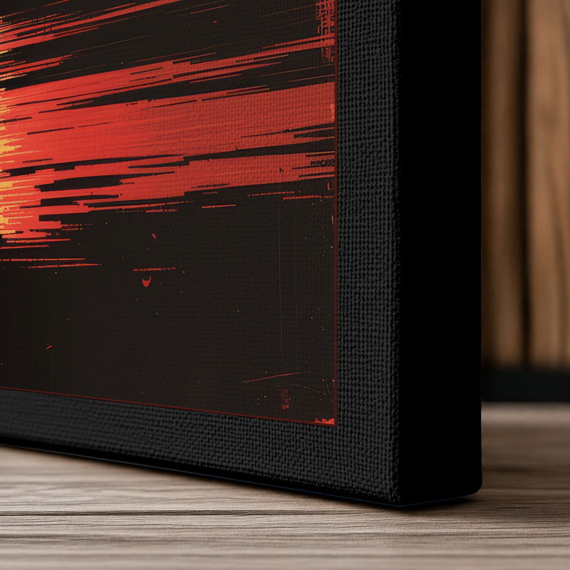 Sun on Water Modern - Wrapped Canvas, 24x16 - 61.0 x 40.6 cm, Black Border