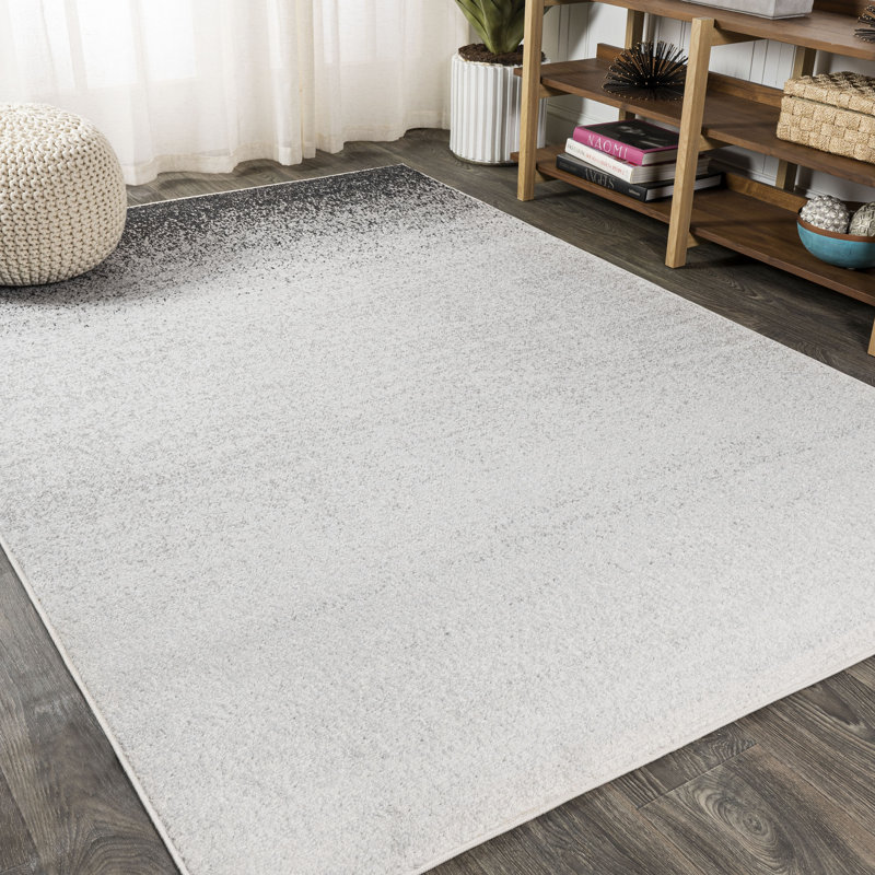 Pettit Modern Gradient Gray/Cream Rug, Rectangle 4' x 6'