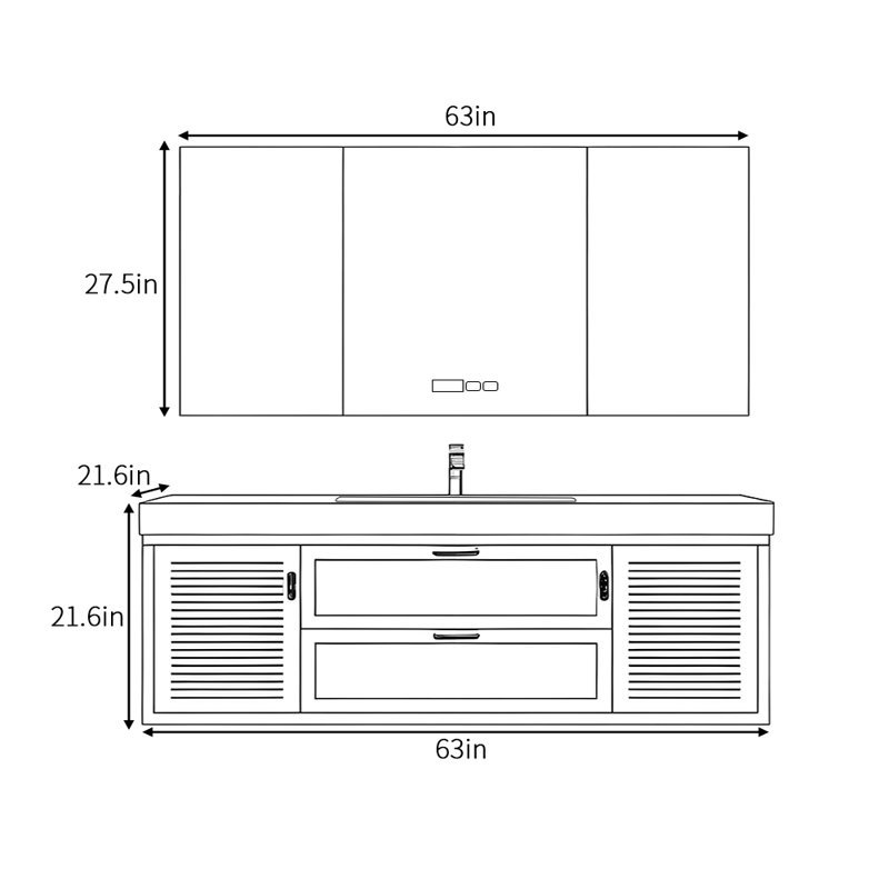 American modern simple bathroom cabinet