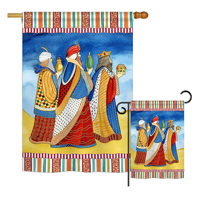 Double Sided Polyester Christmas Flag Set