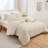  Ivory Full Size Soft Lightweight Comforter Set 3Pcs, Boho Farmhouse Vertical Tufted Bedding Set for All Seasons, for Bedroom and Guest Room-116923613-116923615