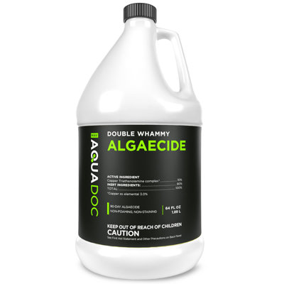 Algue cuivre pour piscine - 64 oz - Algue 90 jours pour piscines creusées et hors terre, aide à prévenir et à éliminer les algues vertes, moutarde, bleues et noires - AquaDoc