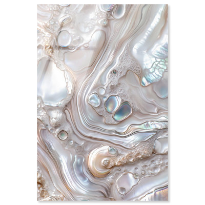 Décoration murale en géode acrylique Fluid Preciousness II par Art Remedy, prête à être accrochée