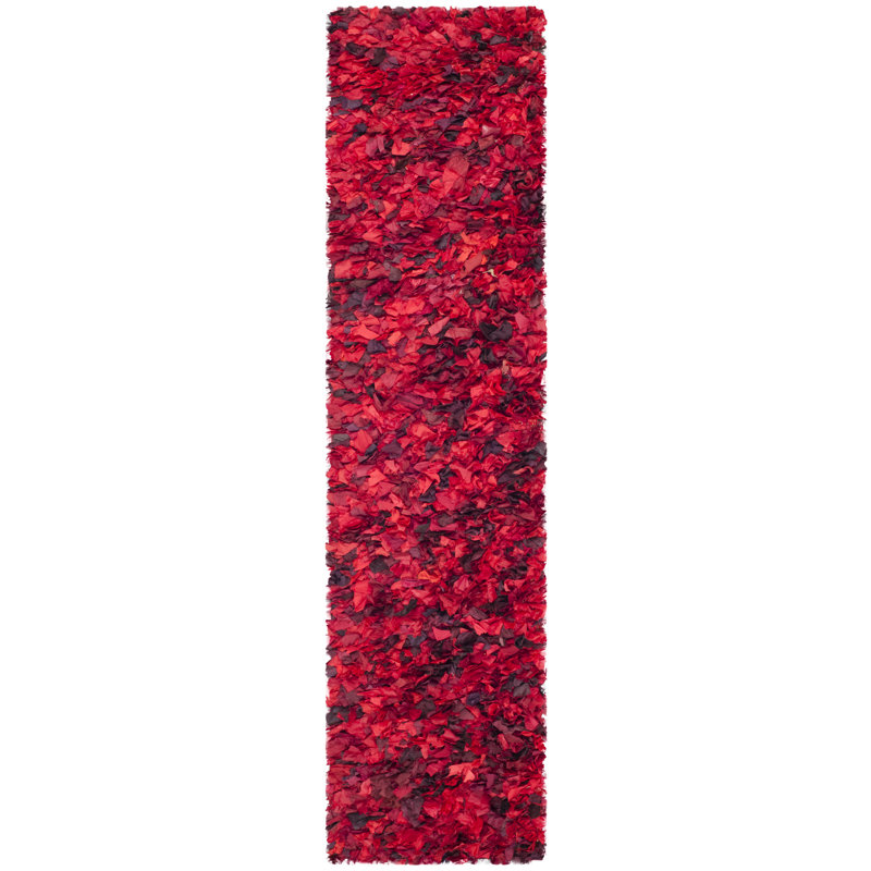 Godsey Shag Hand Woven Performance Solid Color Rug, Runner 2'3" x 6'