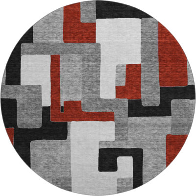Premium Machine Washable Prisco Gray Rug