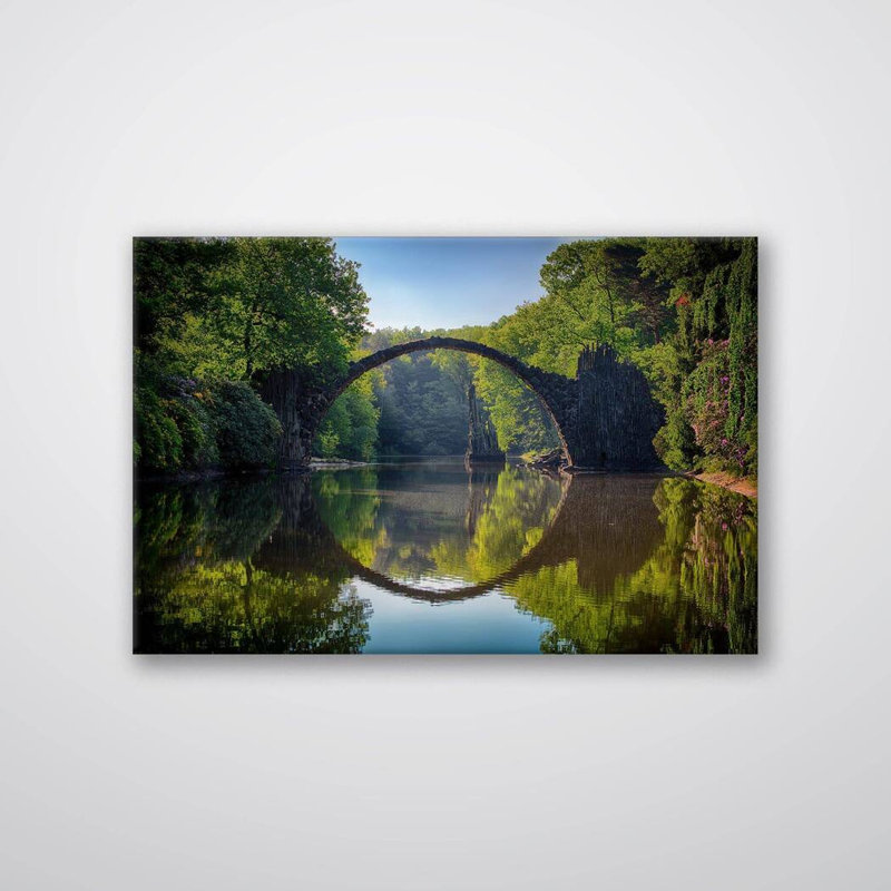Gablenz Bridge Print - Architectural Landmark Wall Art - Historic Bridge Canvas Poster - Urban River Cityscape Artwork - Travel Europe Decor - Scenic Infrastructure Wall Hanging - Modern Home Decoration Art Print