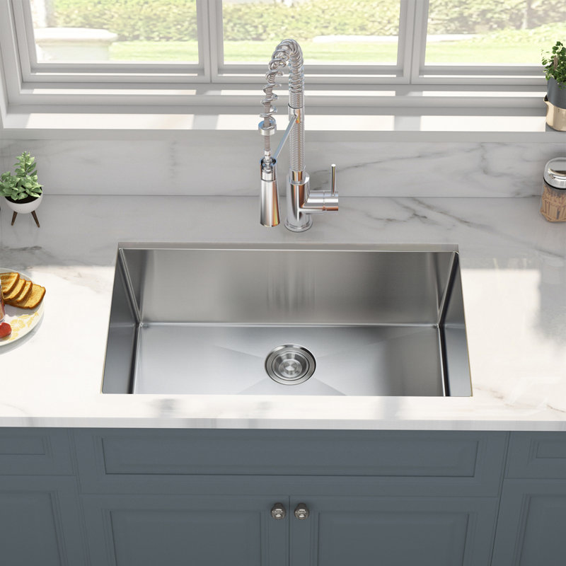 27'' L Single Bowl Stainless Steel Kitchen Sink