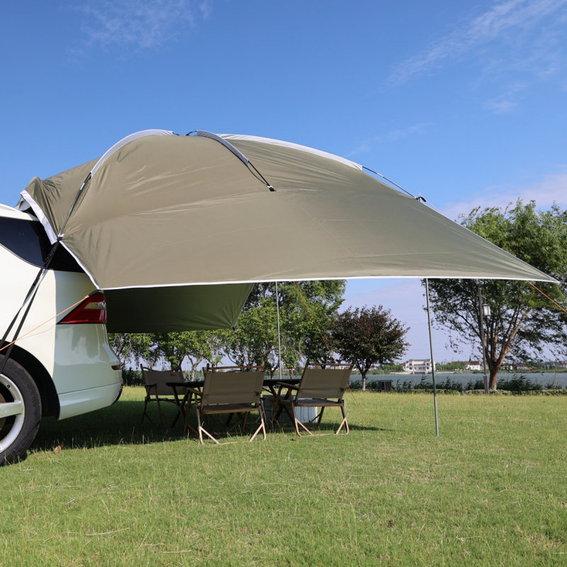 Outdoor Camping Car Tailgate Sunshade Canopy Tent Car Rear Tent SUV Awning for  3-4 Persons Sun Shelter