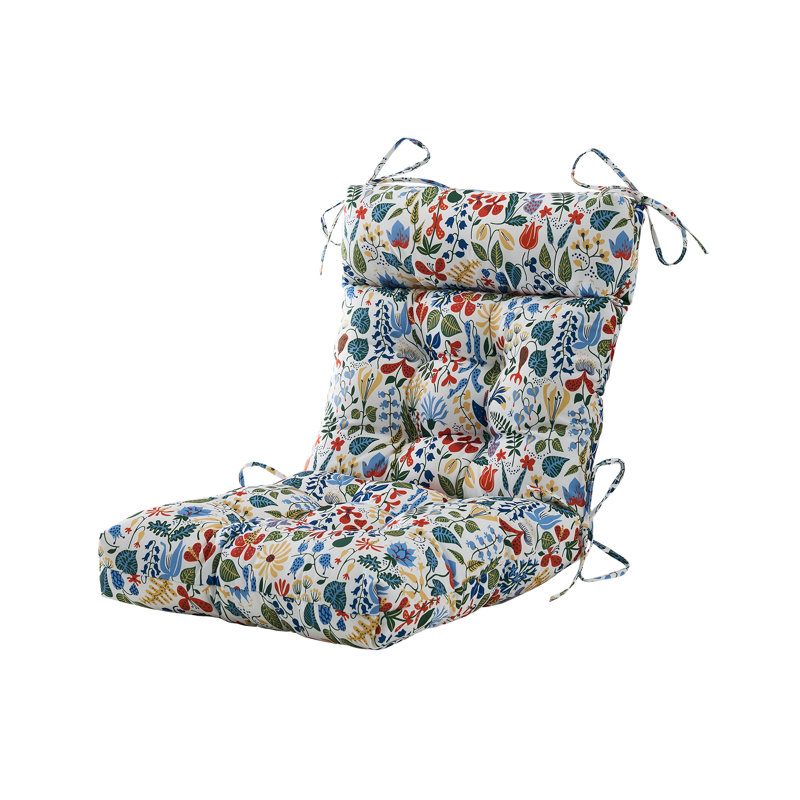 Coussin de dossier / siège d'extérieur, Motif floral multicolore 3