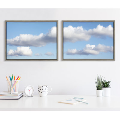 Uplifting Clouds by Stephanie Klatt Framed Canvas Wall Art Set