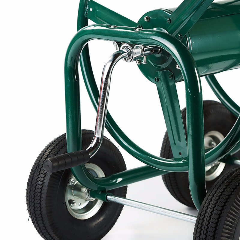 Chariot-enrouleur de jardin en métal, H 24 po x l 18 po x P 19 po