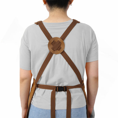 Long tablier pour outils en toile cirée longue durée, tablier de menuisier, tablier de menuiserie, charpentier résistant à l'eau 18 oz, entièrement réglable pour s'adapter confortablement aux hommes et aux femmes