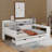 Wooden Full Size Daybed With Storage Shelves, Multi-Functional Bed With 2 Storage Drawers And Study Desk-114404364