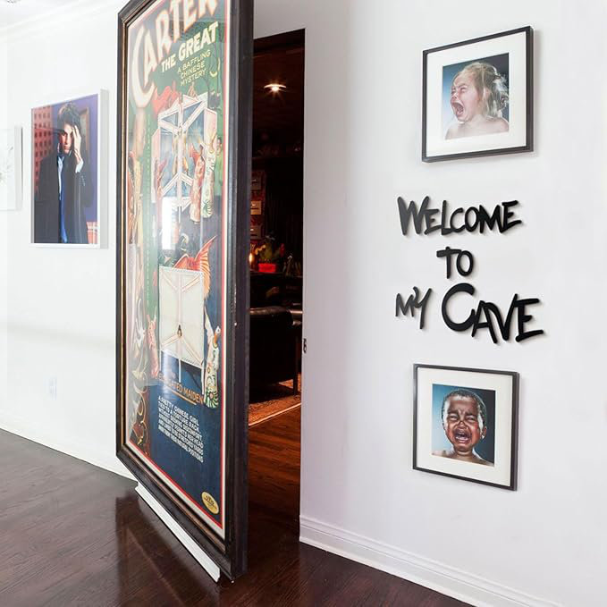 «Welcome to My Cave», art mural en métal 4 pièces