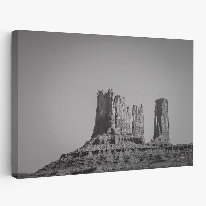 Contemporary Monument Valley II BW, 60" H x 40" W
