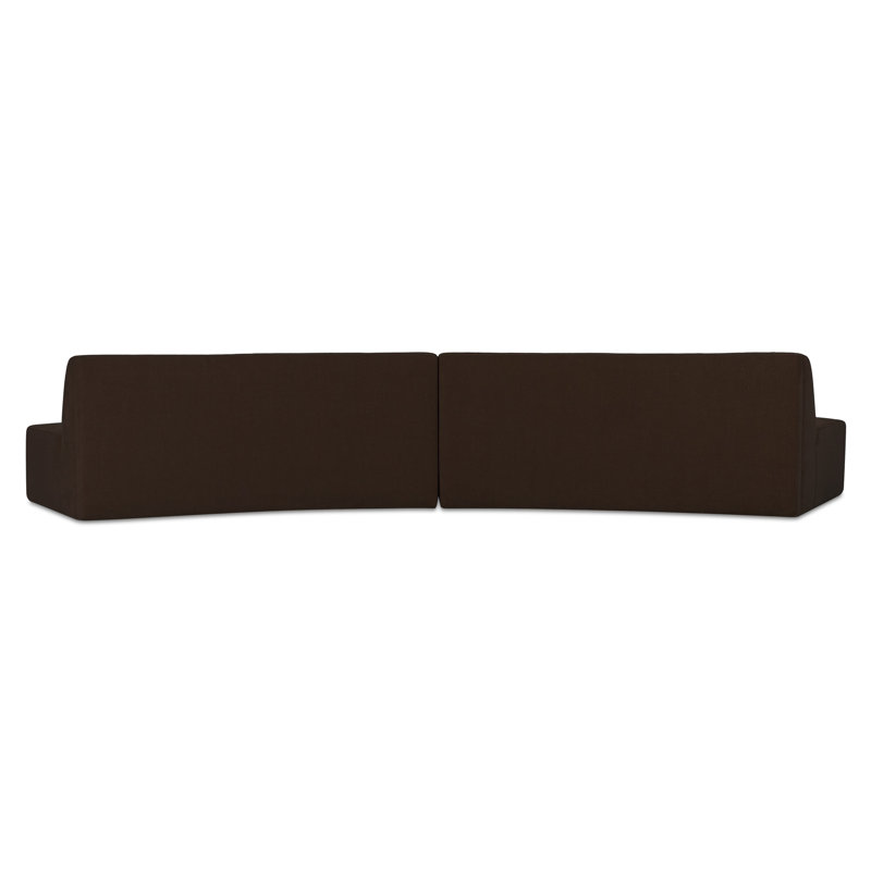 Naomi Modular Sectional, Brown Polyester
