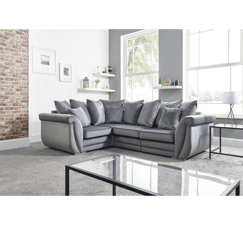 Hampton 4 Seater Velvet Corner Sofa