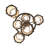 Ananya 6 - Light Dimmable Cylinder Chandelier