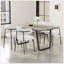 Ensemble de table et de salle à manger en bois aggloméré rectangulaire de 62,9 pouces, ensemble de 4 pièces, table de salle à manger élégante, table de salle à manger de cuisine, robuste et durable, facile à assembler, convenant à une salle à manger avec 4 à 6 personnes-1123881745