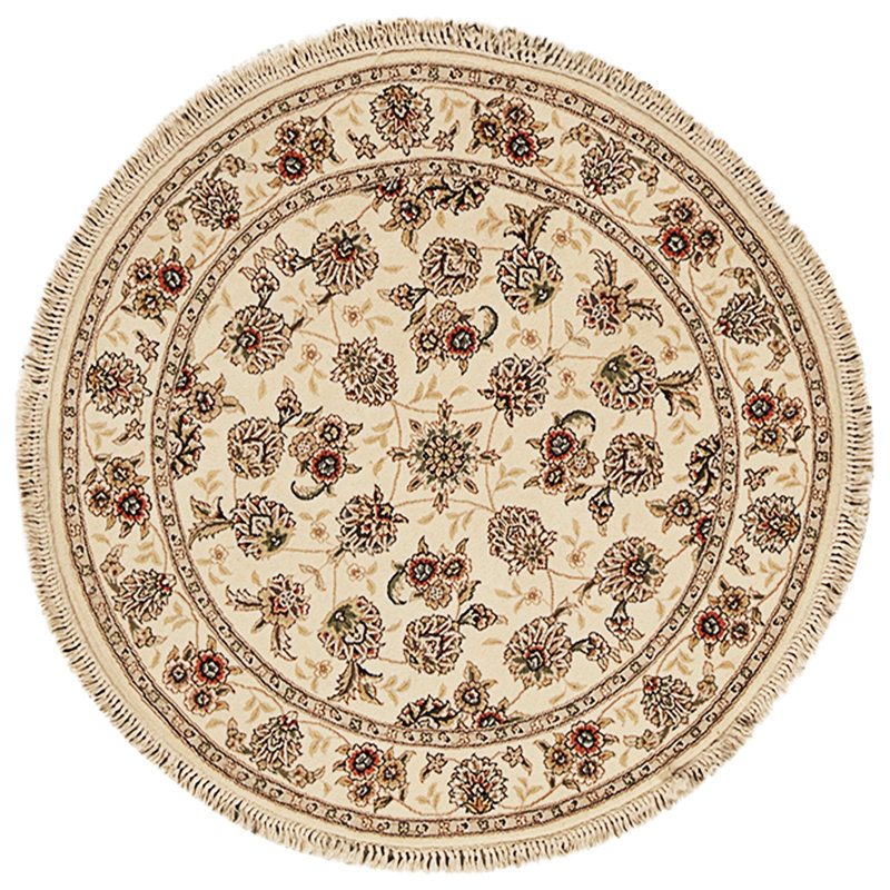 High-Quality Hand-Knotted Ivory Area Rug