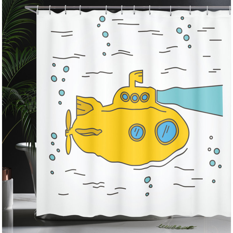 Dotson Shower Curtain with Hooks Included, 75" H x 69" W