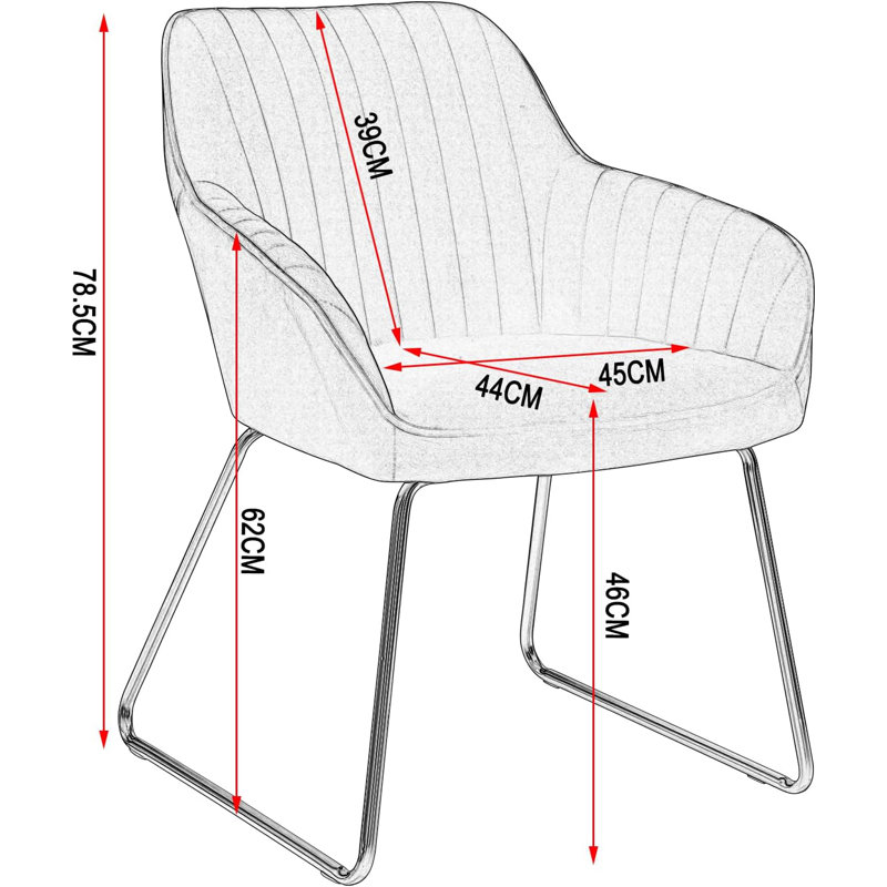 Renard Upholstered Dining Chair, Black
