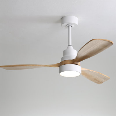 Nicloe 48'' Solid Wood Ceiling Fan with LED Lights