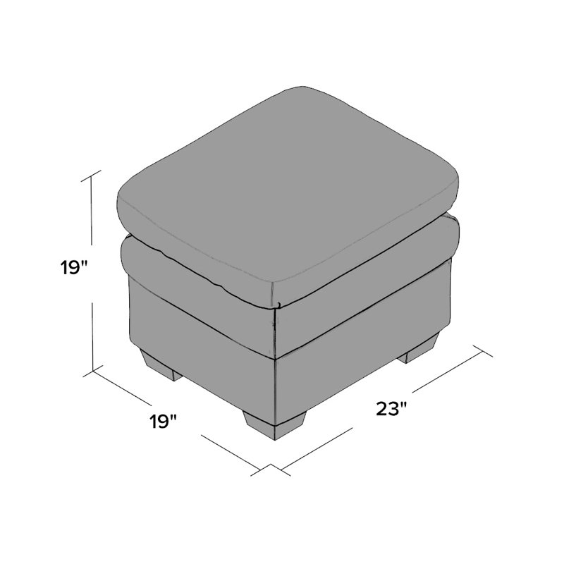 Sumter Upholstered Ottoman, Dove