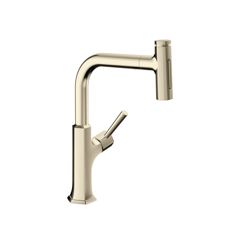 Locarno Single Handle Kitchen Faucet, Polished Nickel