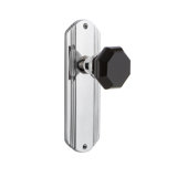 Deco Plate with Waldorf Black Door Knob