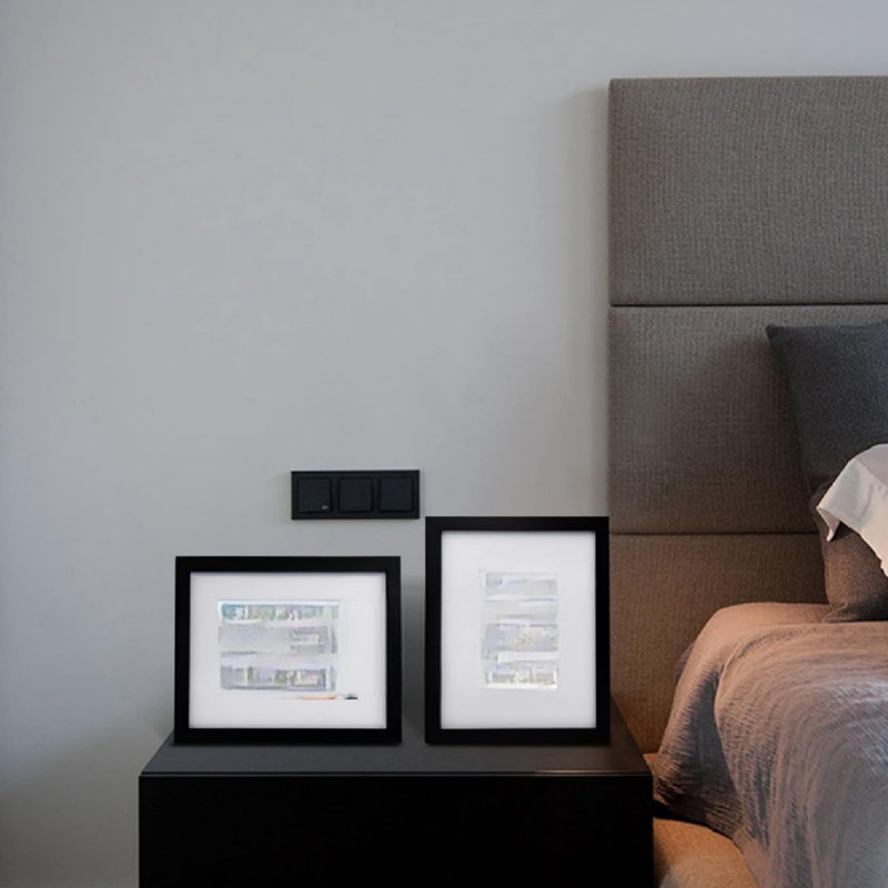 Black Solid Wood Picture Frame - Set of 4