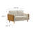 Cleo 54” Rectangular Coffee Table In White