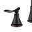 Oil Rubbed Bronze High Arc Widespread Bathroom Faucet With Pop-Up Drain Assembly & Supply Hoses-123207134