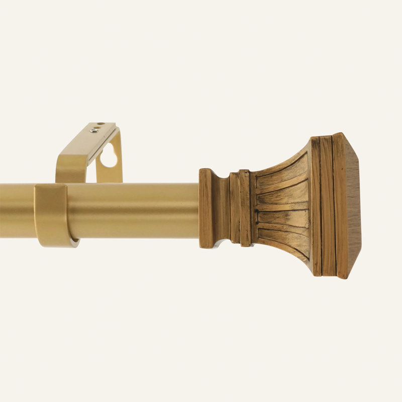 Fort Calhoun Steel Adjustable Hardware Set, 1" H x 48" W x 7" D, Bronze/Gold
