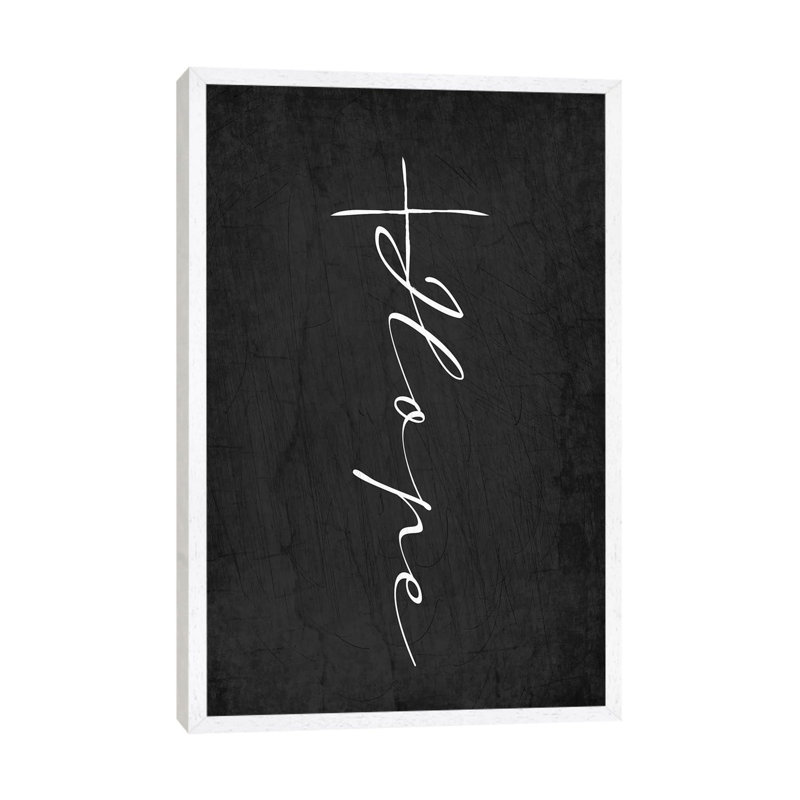 Hope Cross by Kimberly Allen - Print on Canvas, 66.04cm H x 45.72cm W x 3.81cm D, White Framed