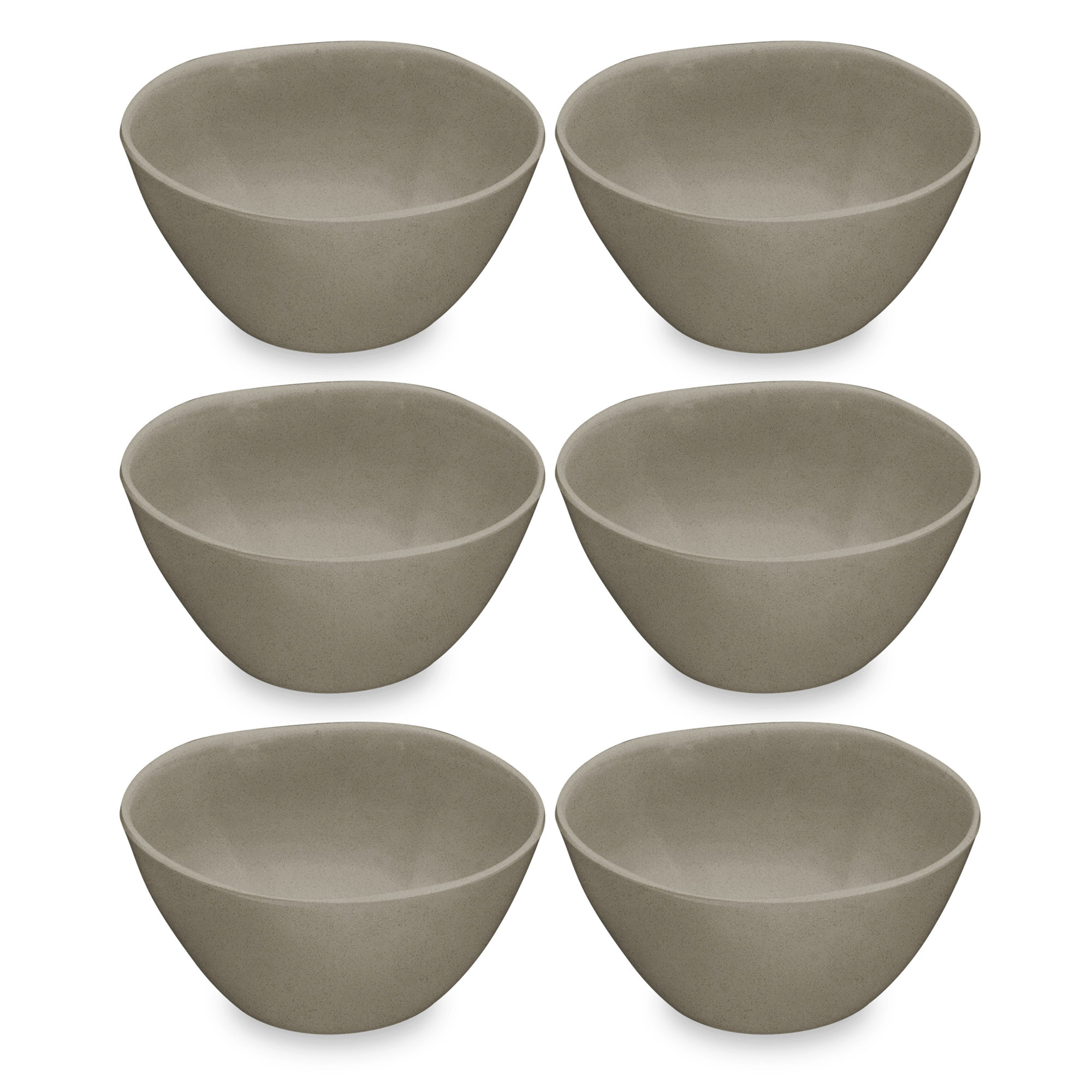 Laya Matte Melamine Rice Bowl, Gray