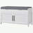 Shoe Bench Entryway Bench With Shoe Storage Adjustable Shelves And Shutter Doors 35.4" Shoe Organizer
