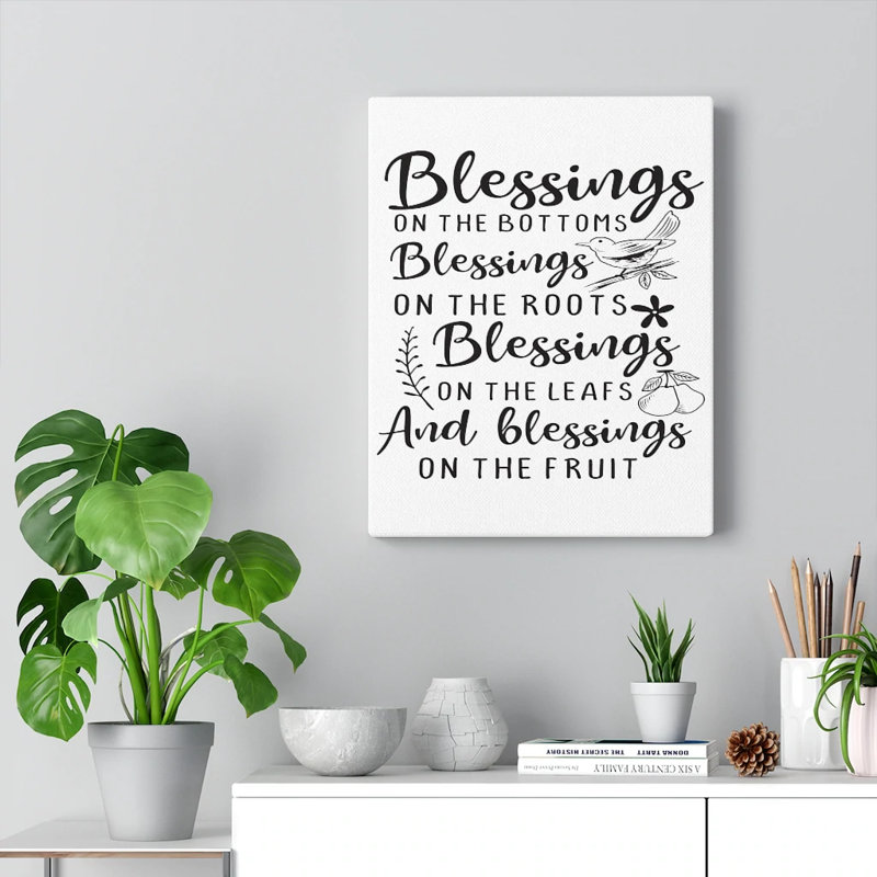 Blessings On The - Wrapped Canvas Print, 36cm H x 28cm W