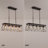 Dining Room Chandelier Light Fixtures,Farmhouse Rustic Vintage Antique Linear Chandeliers Pendant Ceiling Light Fixture for Kitchen Island Bar Office Coffee Shop 5-Lights Oak and ORB UL Listed