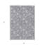 Tapis floral lavable intérieur argenté 5 pi x 8 pi
