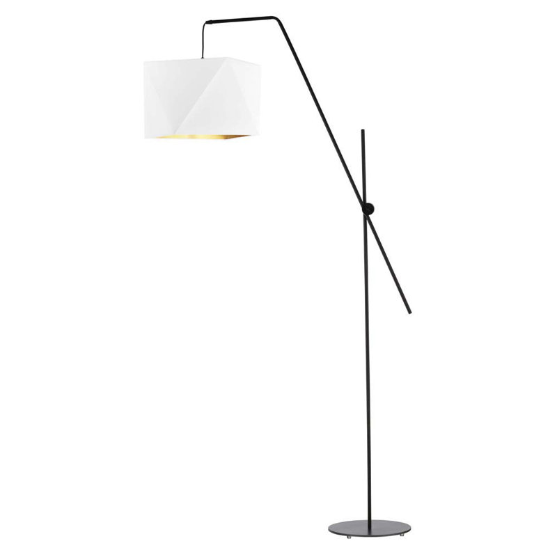 Tupper 176cm Task Floor Lamp, Black, White