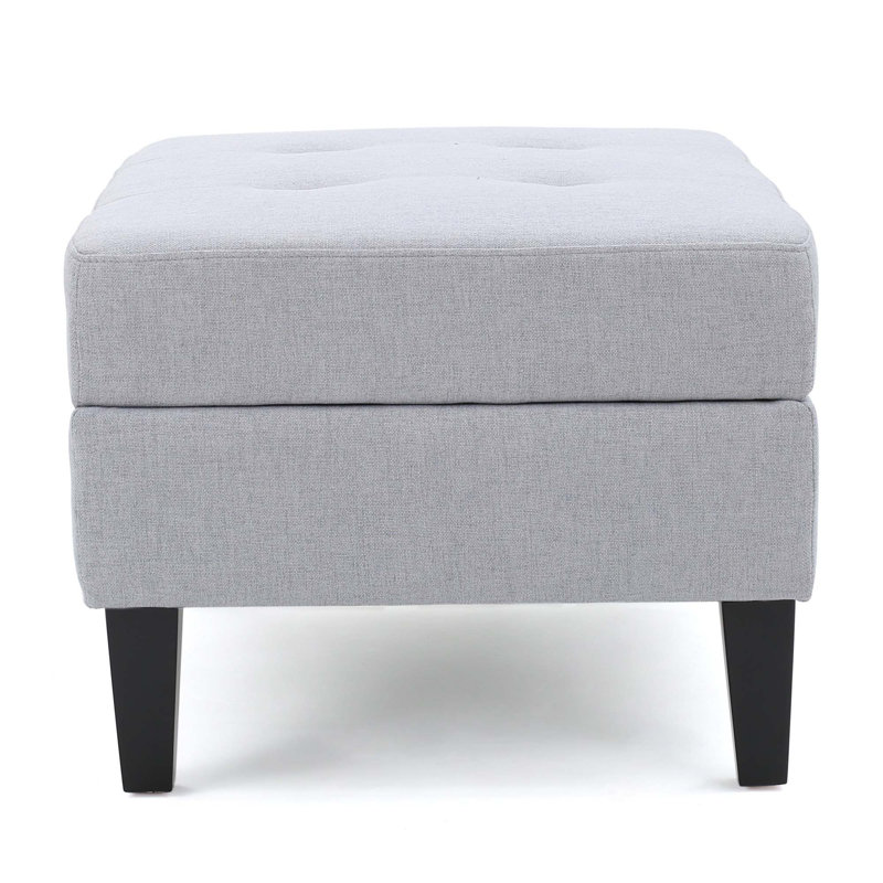 Repose-pieds avec rangement, Gris clair