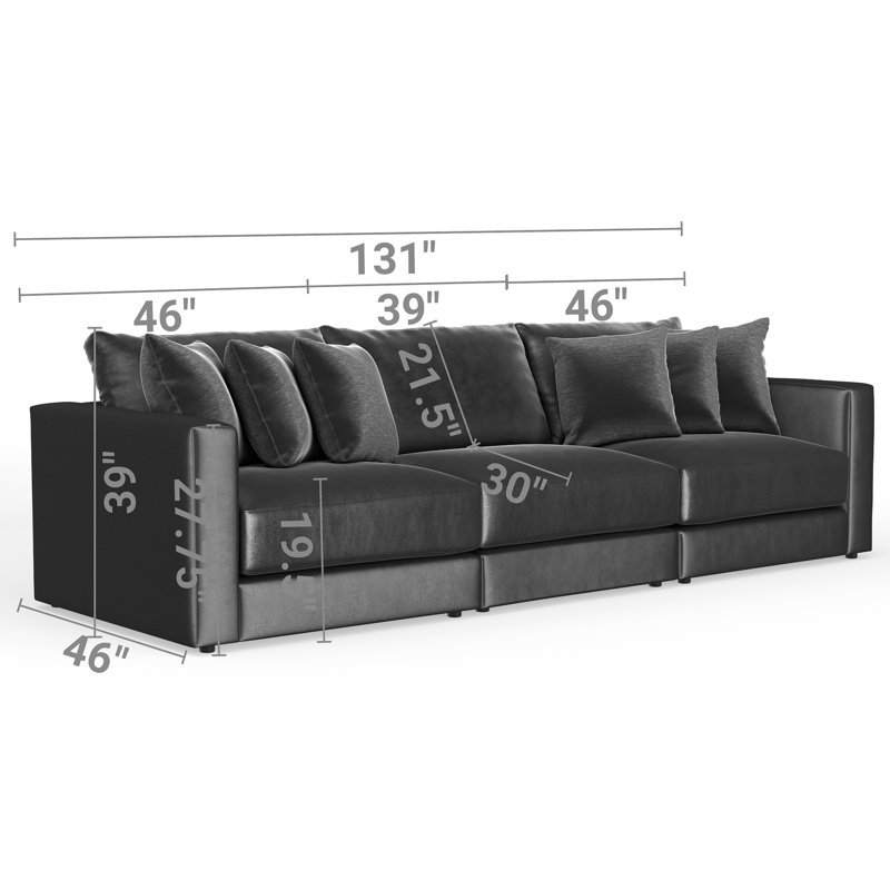 Nyrie 3-piece Modular Sofa, Green