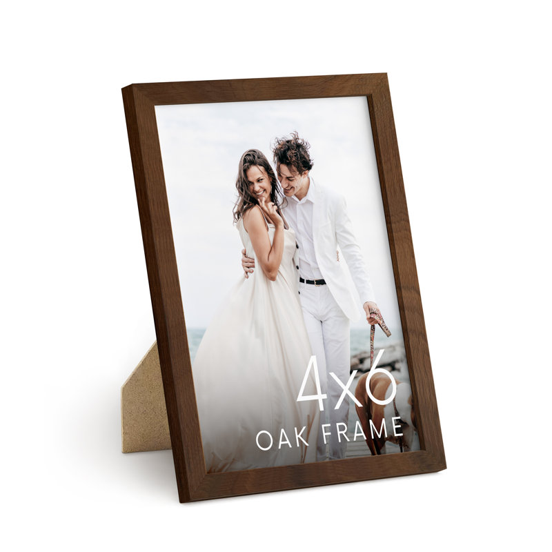 Walnut Wood 4x6 Picture Frame with Plexiglass Cover