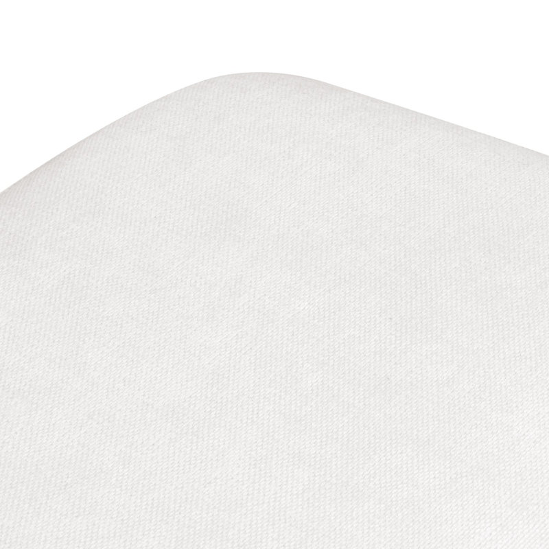 Chaise de bureau rembourrée sans accoudoirs, Blanc